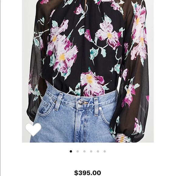 A.L.C .Black & Purple mockneck Venetia Top SZ 6 - Picture 2 of 11